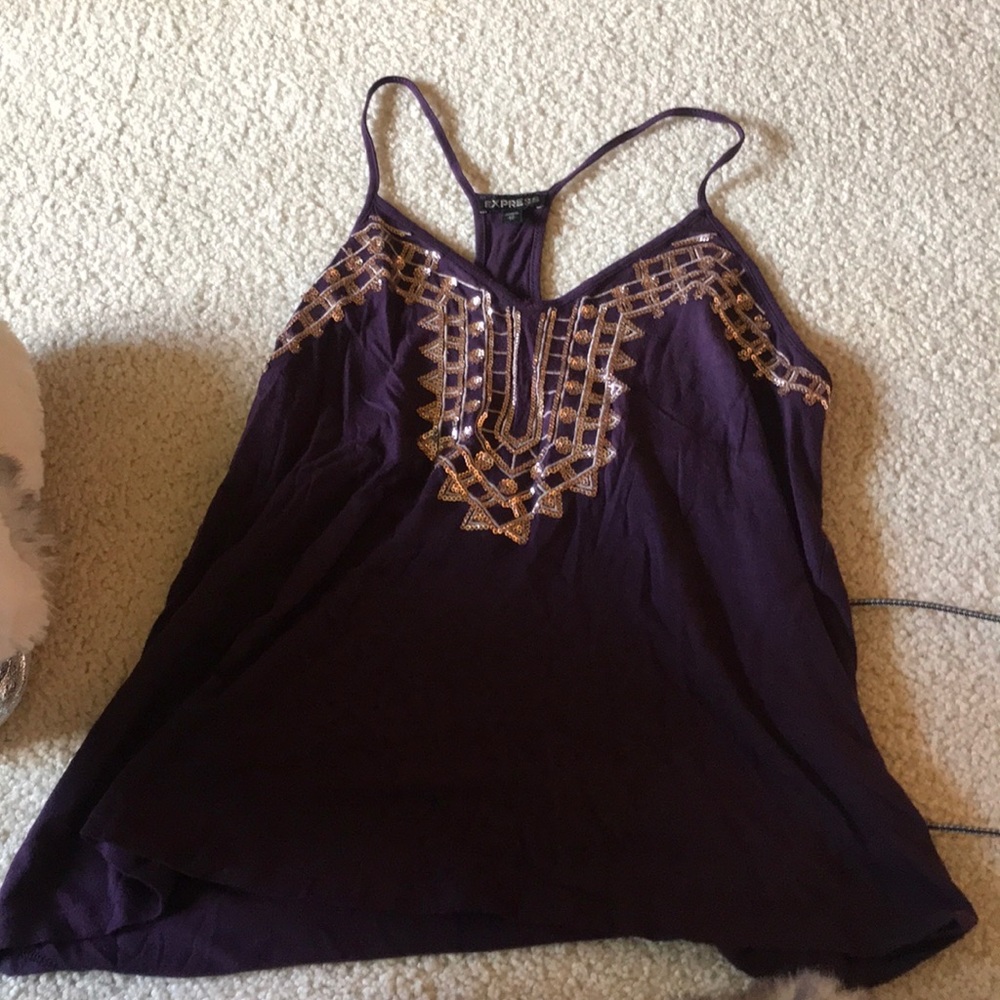 Express XS tank with gold sparkles
